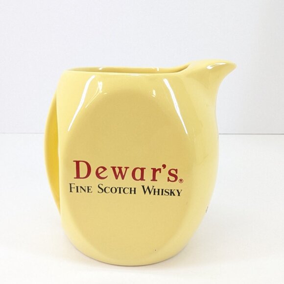 Vintage Dewar's Fine Scotch Whisky Yellow Advertising Pug Jug Water Jug - Picture 3 of 6